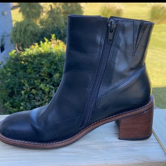 Coup D’Etat Ltd Leather Brazilian Made Wood Heeled Bootie - Picture 11 of 13